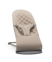 Little Pea BabyBjorn Bouncer Bliss-sand-grey-cotton